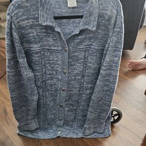 Avon Blue Retro Button-Up Cardigan